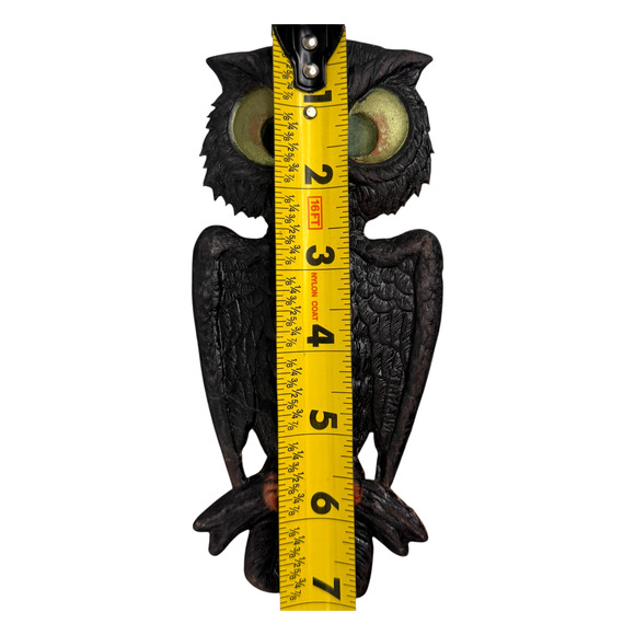 Vintage German Halloween Die Cut Owl Perched Bird Eyes HTF Embossed Pressed READ - Picture 17 of 17